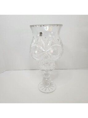 Vintage Julia Crystal 24% Lead Cut Glass Vase 11" Made In Poland
